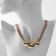 The necklace "stereo" is three beads, 6 threads, color gold, 40 cm