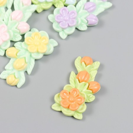 Decor for creativity Plastic "Flowers with flowers" MIX 4.2x1.9 cm-1