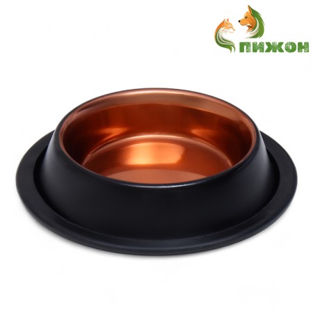 A bowl with a non -slip base, 225 ml, antique silver/bronze