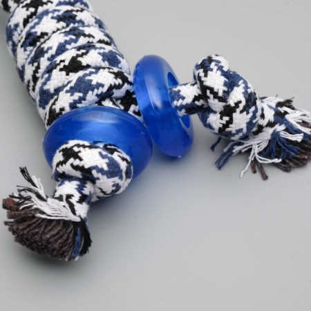 Cable toy "tails" with rings made of thermoplastic rubber, 36 cm, up to 140 g, mix-3