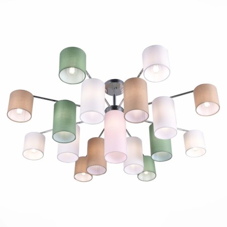 Ceiling EVOLUCE lamp. Sle300602-17. Essenza. 17x40 watts, E14, 107x107x46 cm, chromium color-4