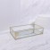 Great organizer for storage, glass, with a mirror -bottom, 1 section, 24 × 14 × 5 cm, transparent/copper color