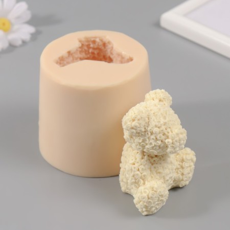 Silicone Mold "Bear from Roses" 7, x5.3x8 cm mix-1