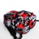 School backpack from textiles on lightning, 3 pockets, red color