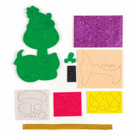 A pendant of felt for the New Year with your own hands “Snake with a ball”, a New Year's set for creativity-2