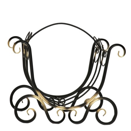 Drovnya "openwork" forged, black color, 60x60x55 cm-2
