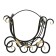 Drovnya "openwork" forged, black color, 60x60x55 cm