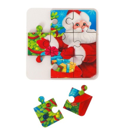 New Year's puzzle wooden “New Year! Santa Claus"-2