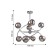 Rimula chandelier, 8x40W E14, chromium color