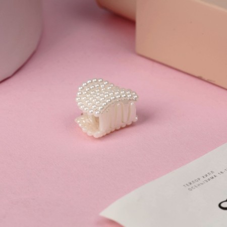 Hair crab "Beatrice" (set of 8 pcs) arc, 2 cm, white-1