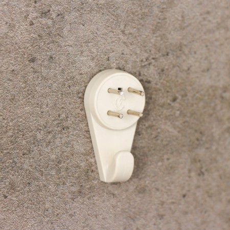 Fastening for the picture of CJSC Plastic "without a nail", large, white color
