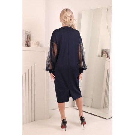 Women's dress, size 48, blue color-9