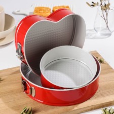 A set of baking forms “Fleuri. Circle ”, 3 subjects: D = 18/23/26 cm, removable bottom, with ceramic coating, mixing color