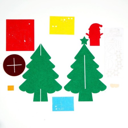 Set for creativity "Christmas tree with a snowman" adhesive decorations-2