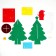 Set for creativity "Christmas tree with a snowman" adhesive decorations