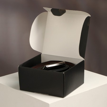 Male belt "male style", leatherette, black color-3