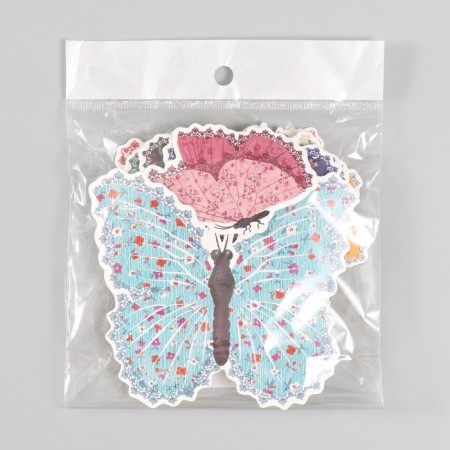 Butterflies cardboard "Flower. Tints" set 12 pcs h = 4-10 cm-7