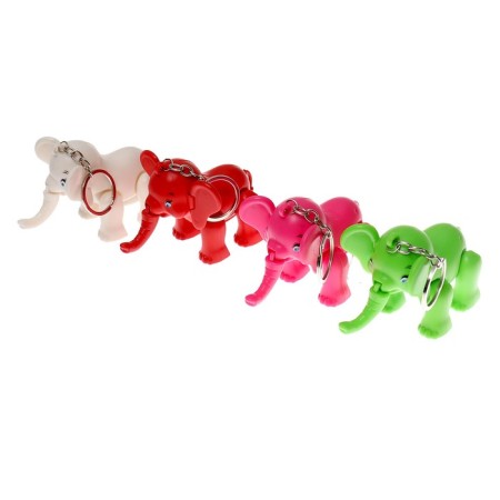 Developing toy "elephant" light on a keychain, color mix-1