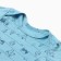 Body baby with short sleeve, color blue/raccoon, height 68
