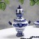 Samovar is medium, gzhel, porcelain, 18x11 cm