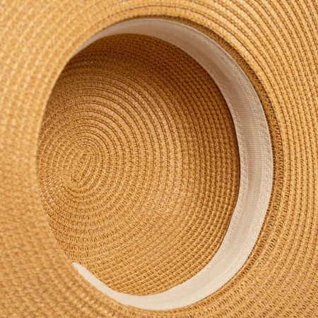 Women's hat with a leopard strap minaku brown color, river 58-6