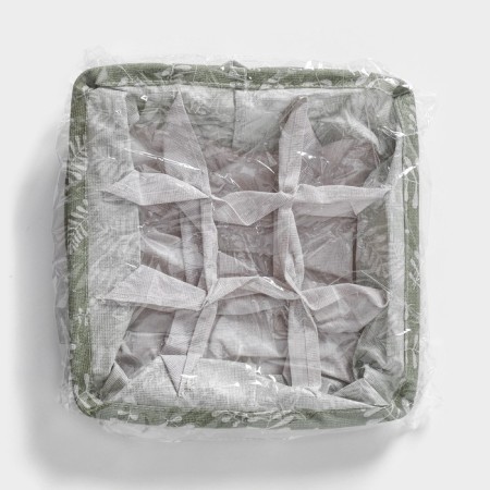 Organizer for linen Dalyan Leaves, 9 cells, 28 × 28 × 11 cm, green color-6