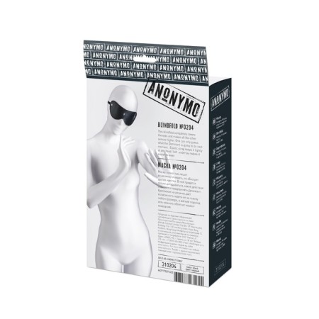 Mask Anonymo, PU Skin, 24 cm, black color-6
