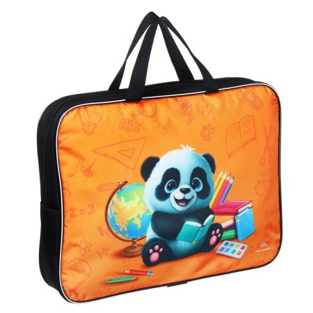 Folder with handles Textile A4, 350 x 270 x 70 mm, calligrata "Panda"-2