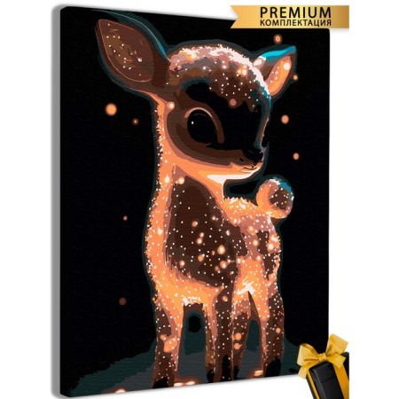 Picture on the numbers "New Year's deer" 40 × 50 cm