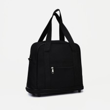 Lightning bag, with an increase, external pocket, black color