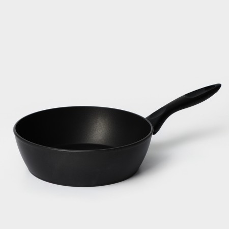 Hope pan, d = 24 cm, h = 7.4 cm, plastic handle, anti -stick coating, black color-8
