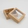 Box for sweets with a window, craft 12.5 x 12.5 x 3.5 cm