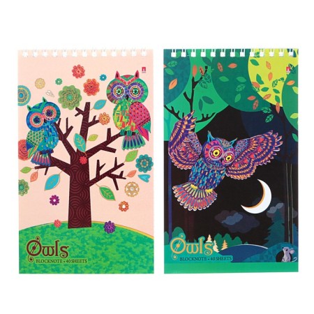 Notepad A5, 40 sheets on the crest "Owls", mix-4
