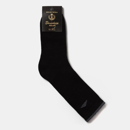 Male terry socks quartet, black color, size 25-27-2