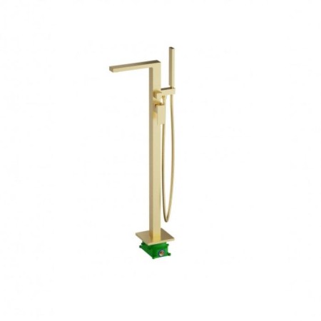 Timo Selene 2210/17Y-CR bath mixer, single-leaf, floor, shower set, gold 529996