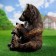 Garden figure "Bear with a teddy bear" 40x40x45cm