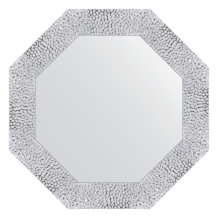 Mirror in the baguette frame, white minting 70 mm, 53x53 cm