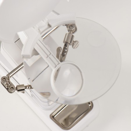 Lupa lamp set with a magnifying glass x2.5 x4.5 x25 LEDX2 from LR44 white 18.5x11.5x23 cm-2