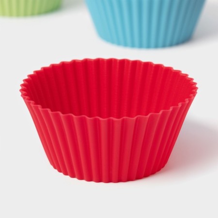Baking uniform “Silicon Plus”, 35 × 26.5 × 2.5 cm, 12 cells, silicone tabs, anti -stick coating, color of molds mix-4