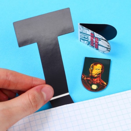 A postcard with magnetic bookmarks "Real Hero", Marvel, 3 pcs.-3