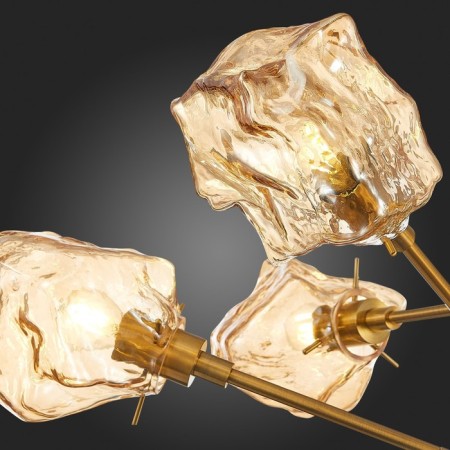 Ceiling Ceiling ST LUCE. SL1175.302.06. Portici. 6x40 watts, E14, 83.5x83.5x56 cm, brass color-7