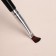 Makeup brush, compact, 17.5 cm, black/silver color