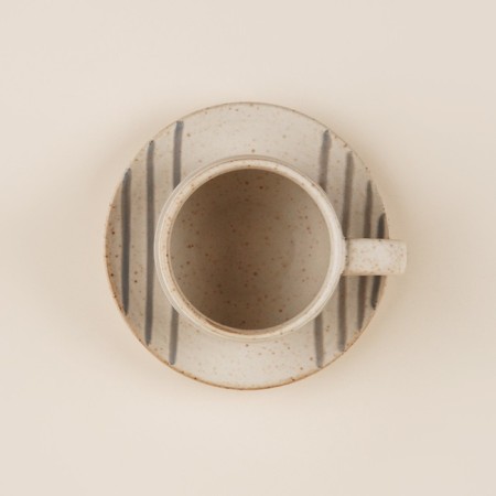 Tea couple ceramic SL Home "Raisia", 2 items: a cup 230 ml, a saucer d = 12.5 cm, beige color-3