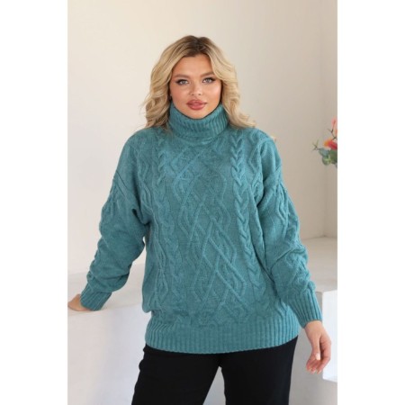 Female jumper, size 52, turquoise color