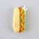 A toy for cats with mint "hot dog" from textiles, 9x5.3 cm