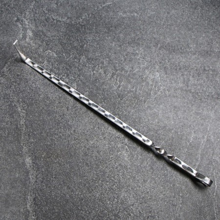 Stainless steel poker, handle - ring, width - 12 mm, 47 cm-1
