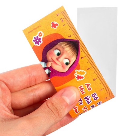Line-stroke plastic 15 cm ZL-15 "Alphabet" "Masha and the Bear" Flexible-1