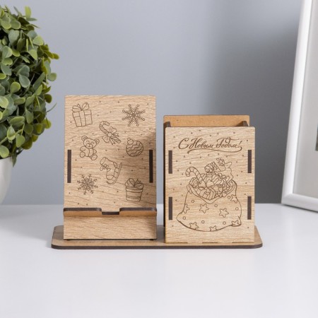Organizer desktop "Gift bag" 18x12.5x9 cm (set of 8 parts)-1