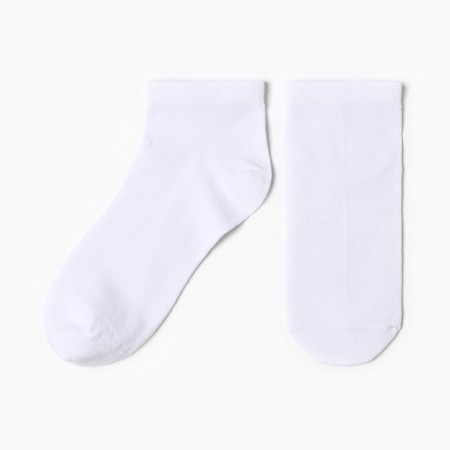 Women's socks shortened, white color, size 23-25