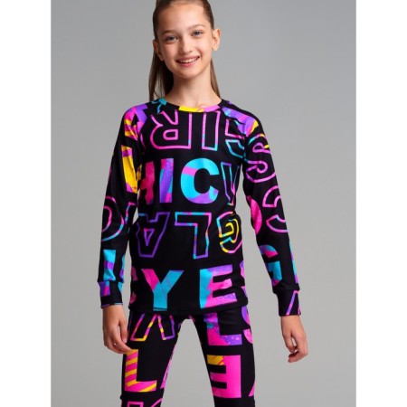 Thermal complex for girls: trousers, sweatshirt, height 128 cm-1